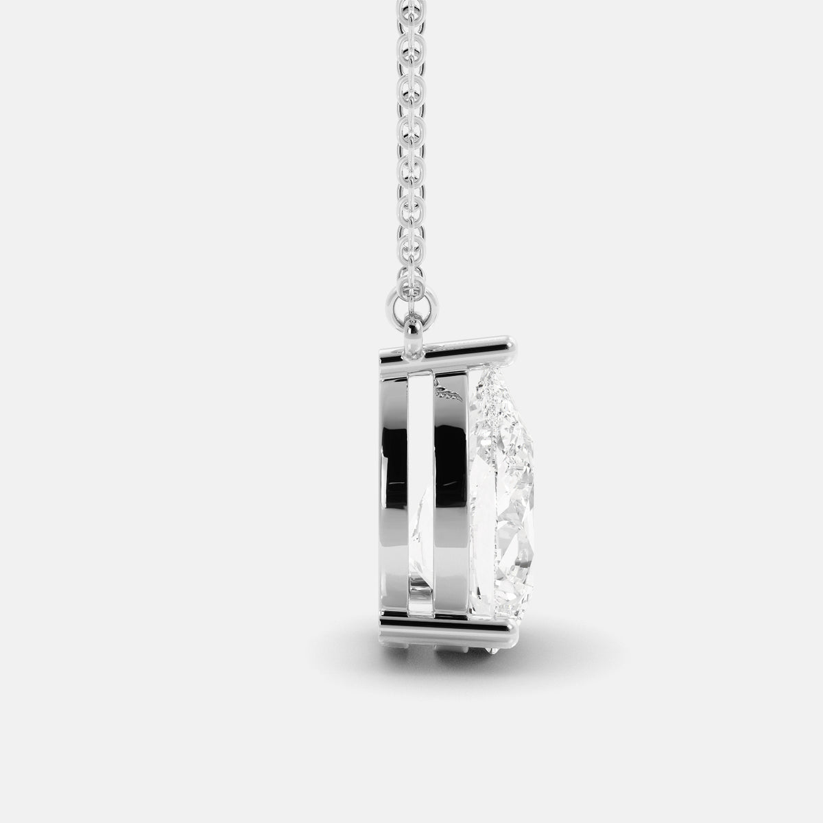 The One Pear-Cut Solitaire Necklace