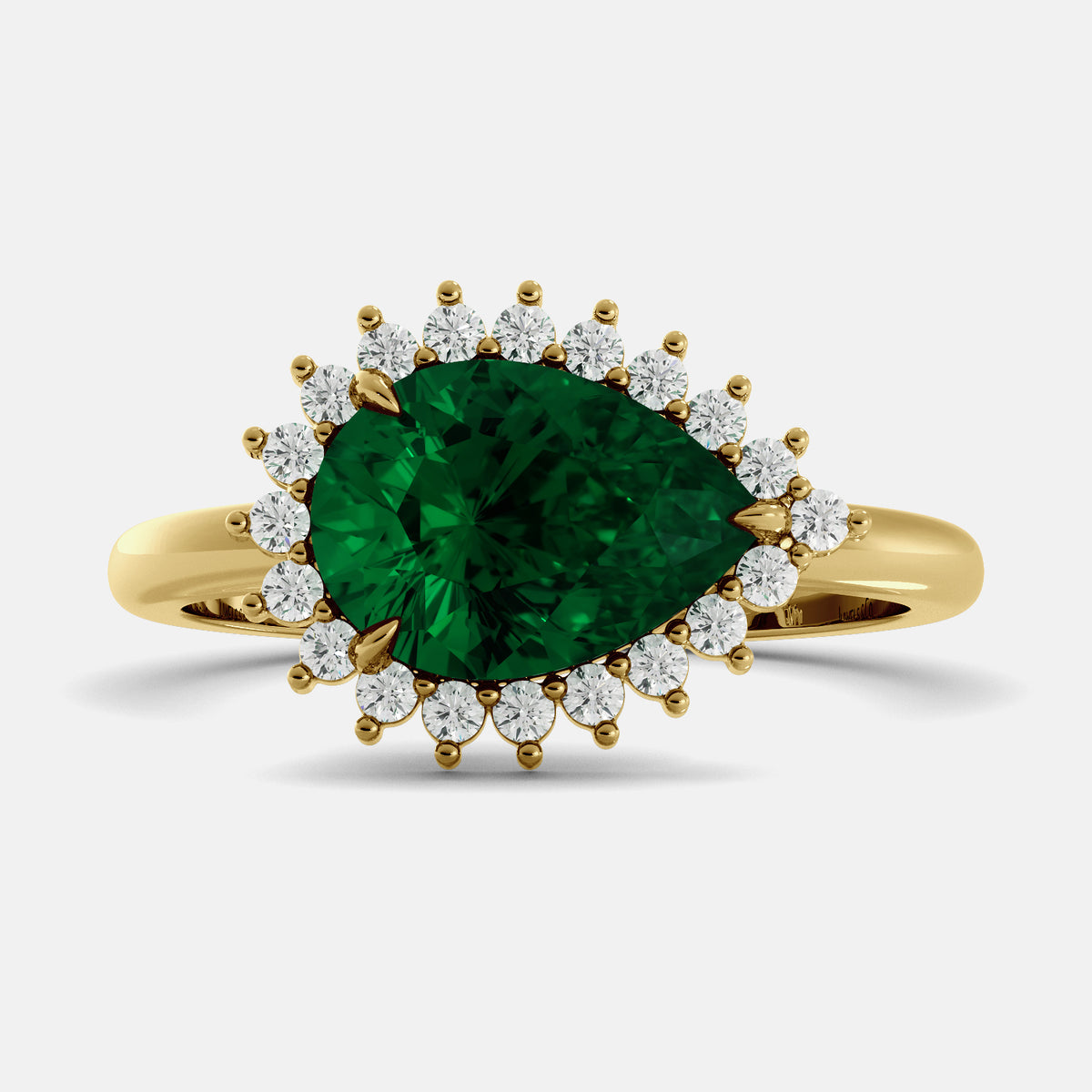 Sundaze Pear-Cut Halo Ring