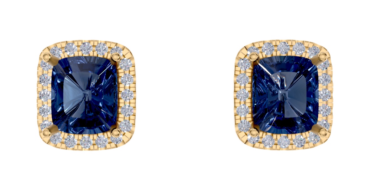 Black Diamond Halo Studs