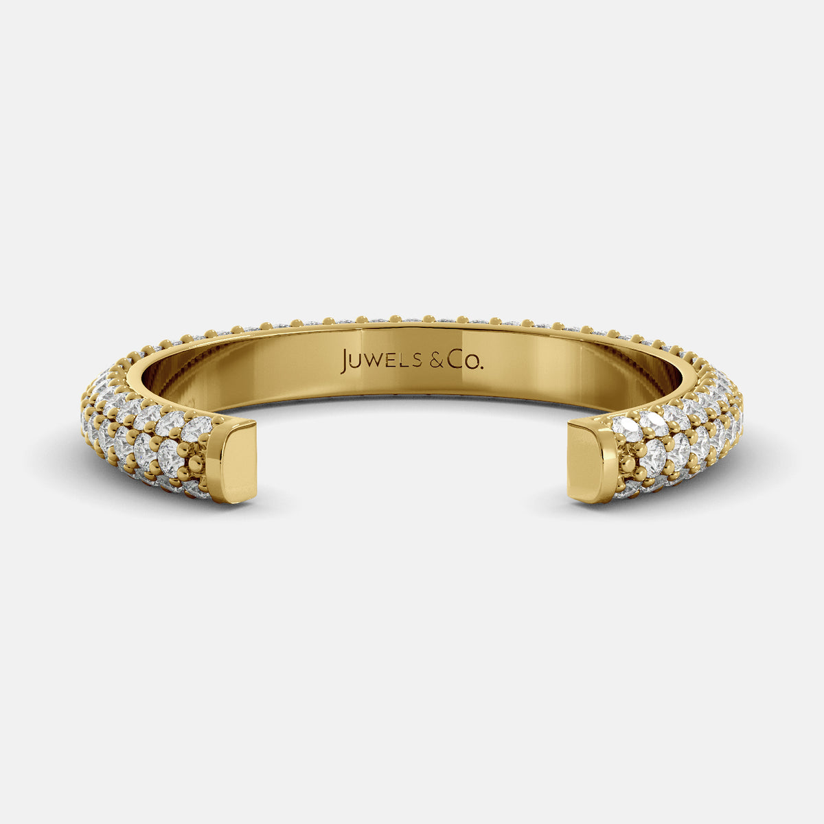 Toi et Moi wedding band — diamond pavé