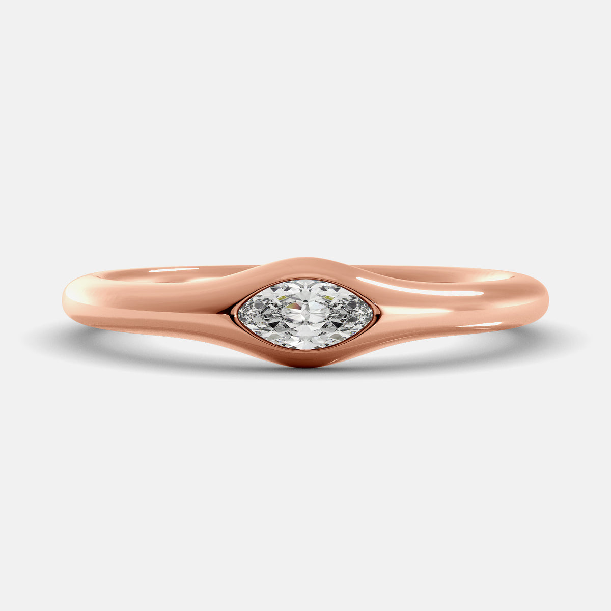 Rose Gold Waves of Life Stacking Ring Set