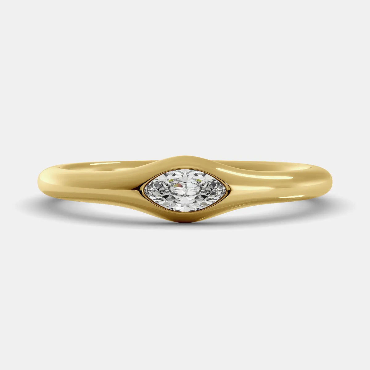 Wave Rings — Deep Sea, The Crest, and Calm Sea in solid 14k gold