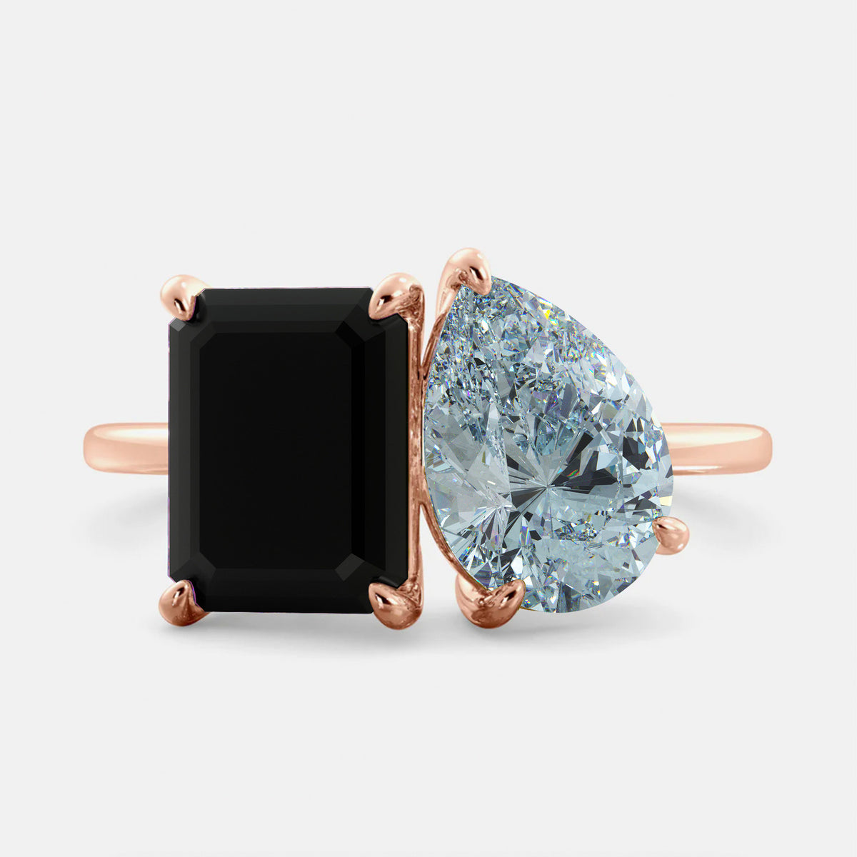 Onyx Toi et Moi Ring