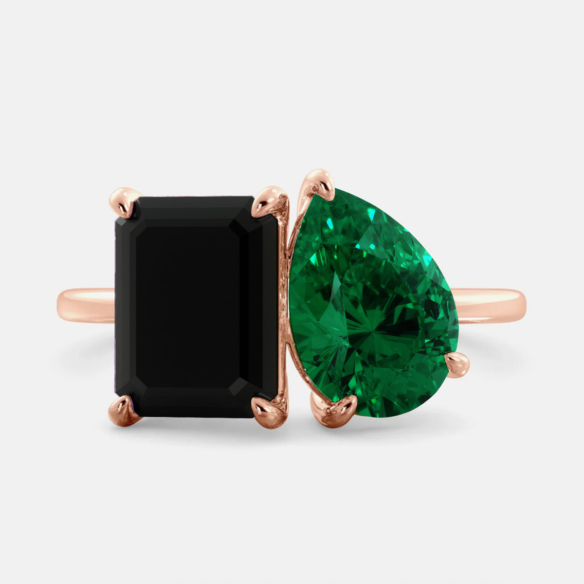 Onyx Toi et Moi Ring