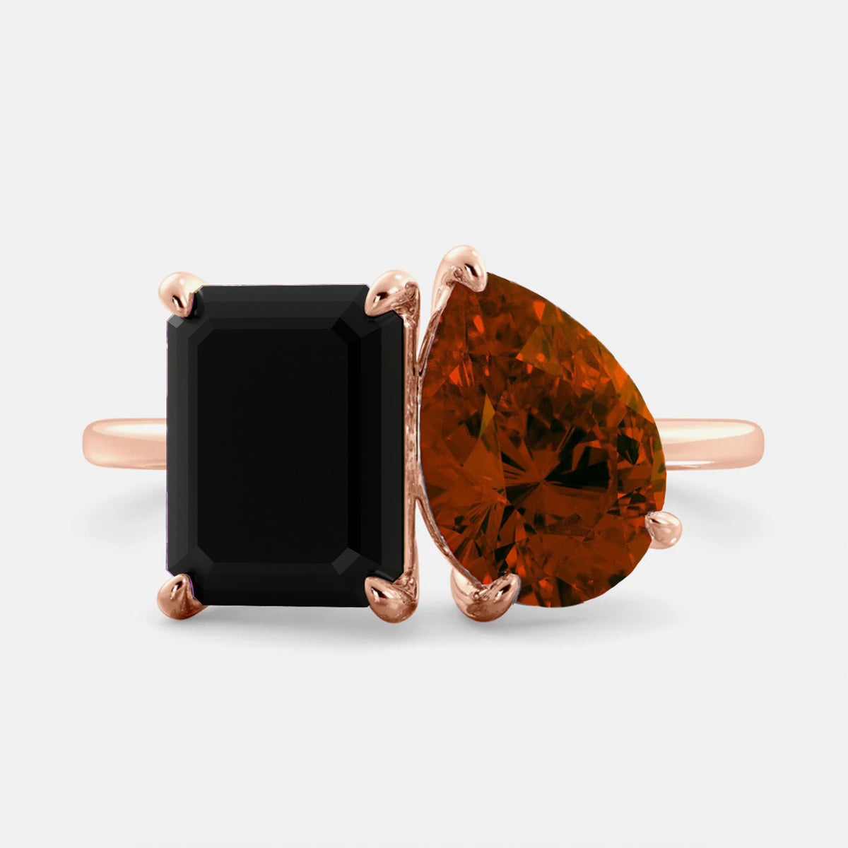 Onyx Toi et Moi Ring