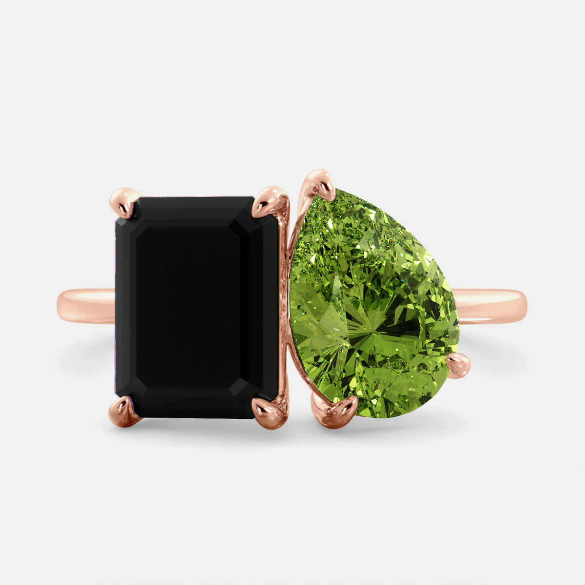 Onyx Toi et Moi Ring