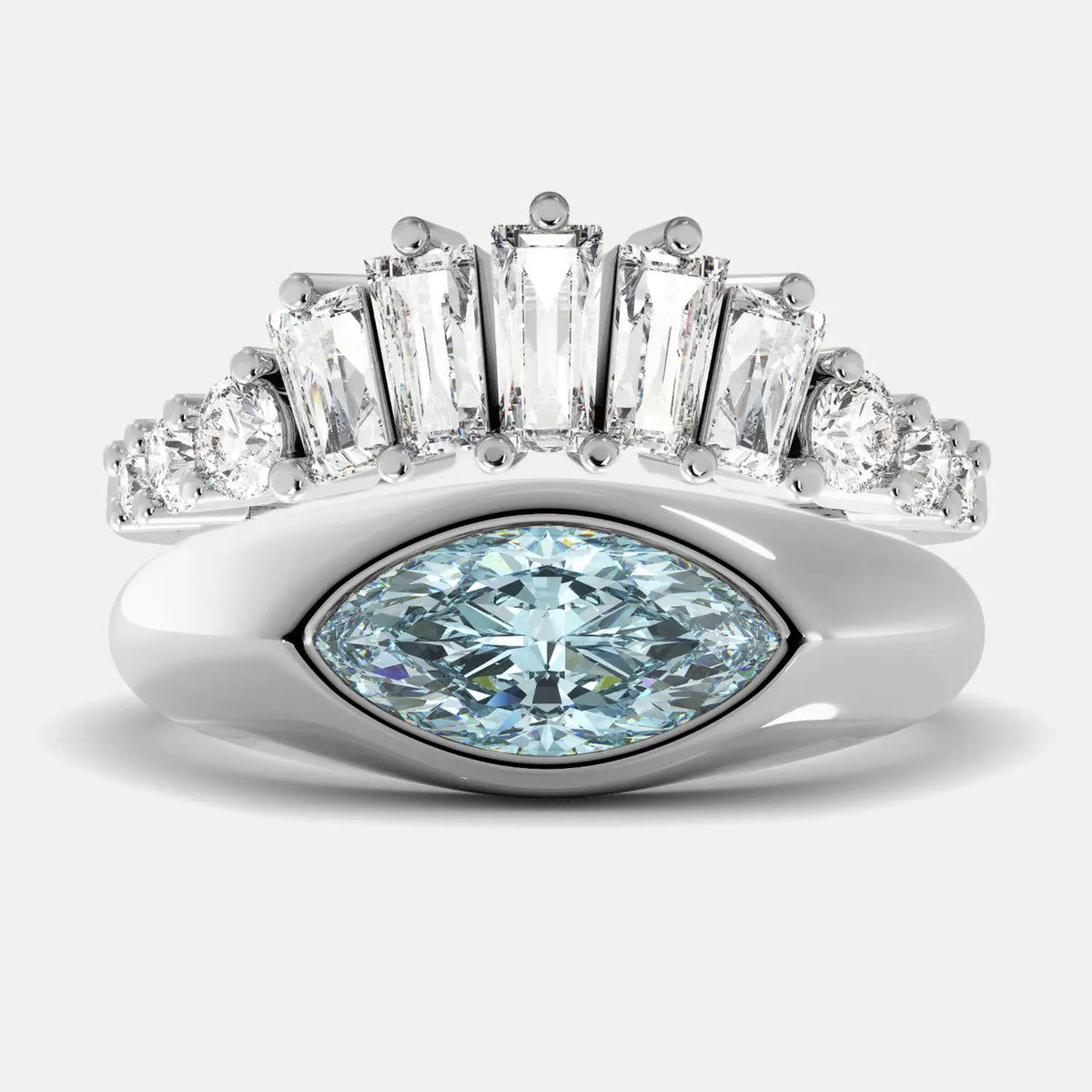 Evil Eye Ring Set – Light Blue Eyed