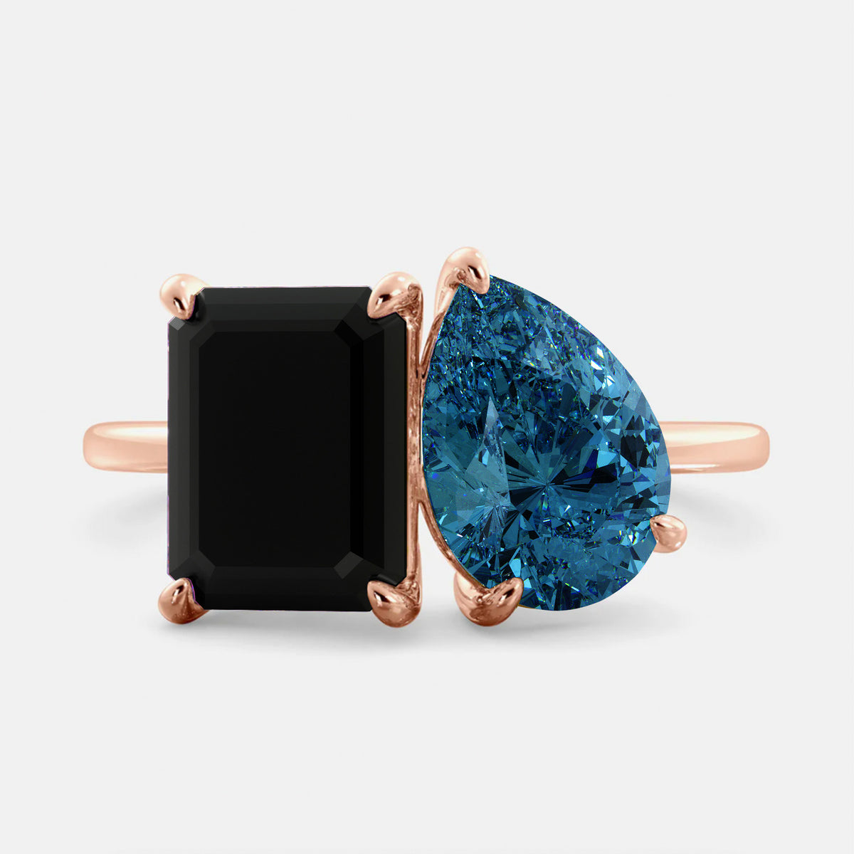 Onyx Toi et Moi Ring