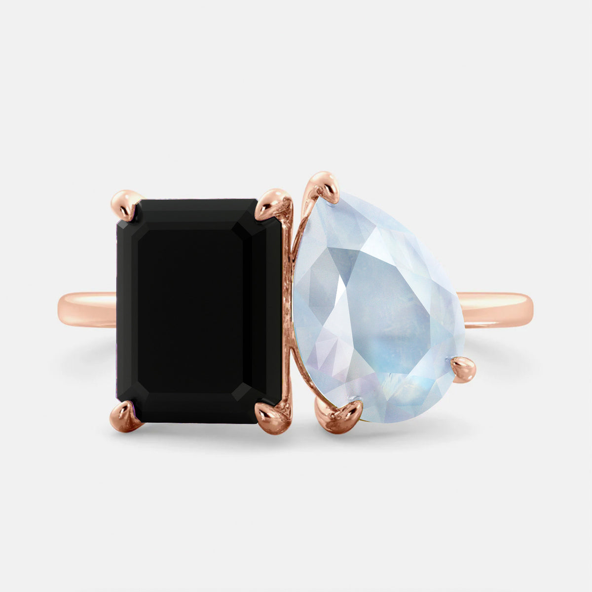 Onyx Toi et Moi Ring