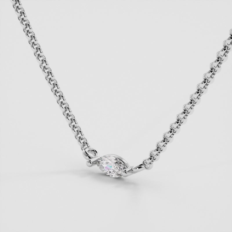 Diamond Mini Evil Eye Necklace