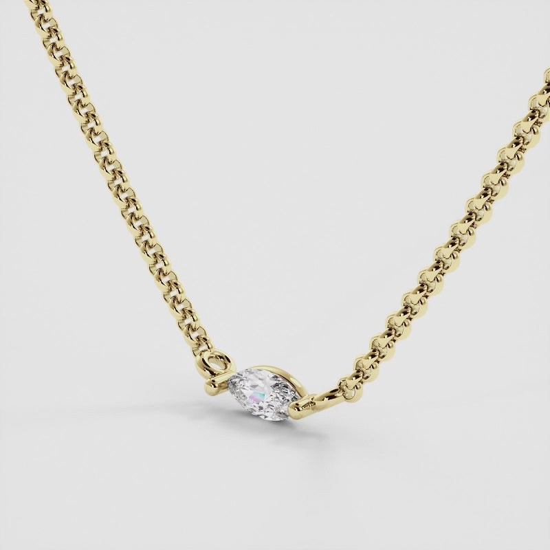 Diamond Mini Evil Eye Necklace