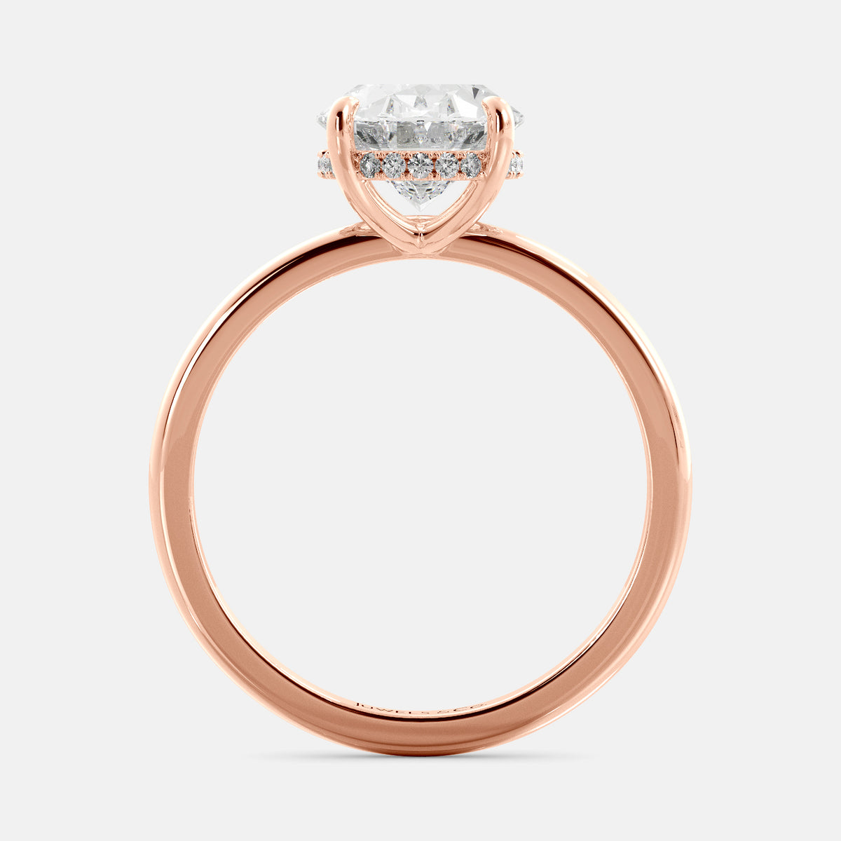 The Oval Diamond Engagement Ring with Hidden Halo