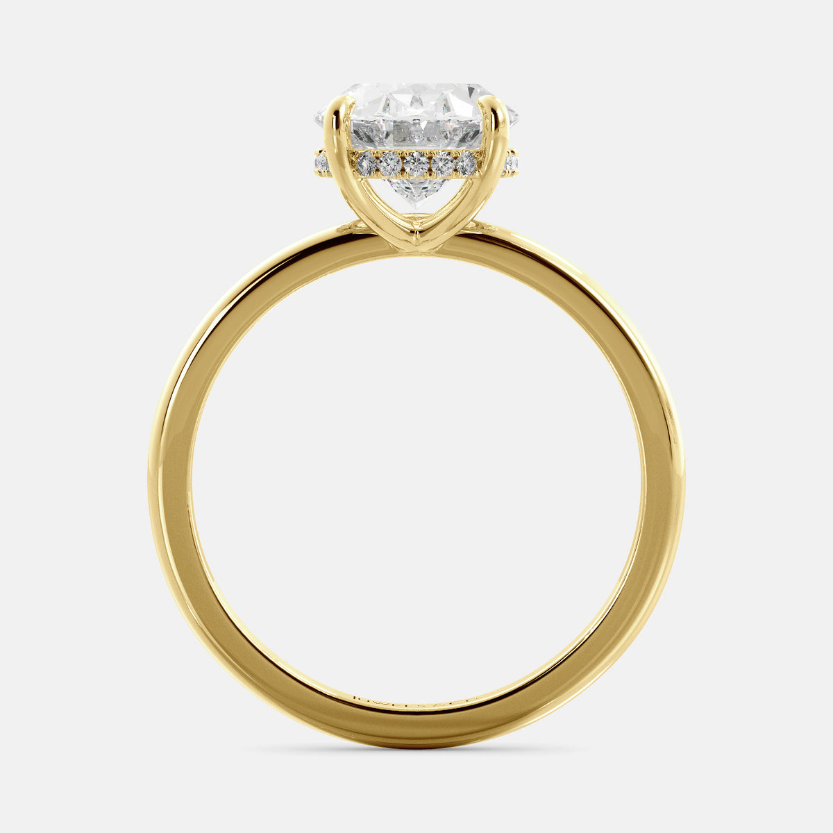 The Oval Diamond Engagement Ring with Hidden Halo