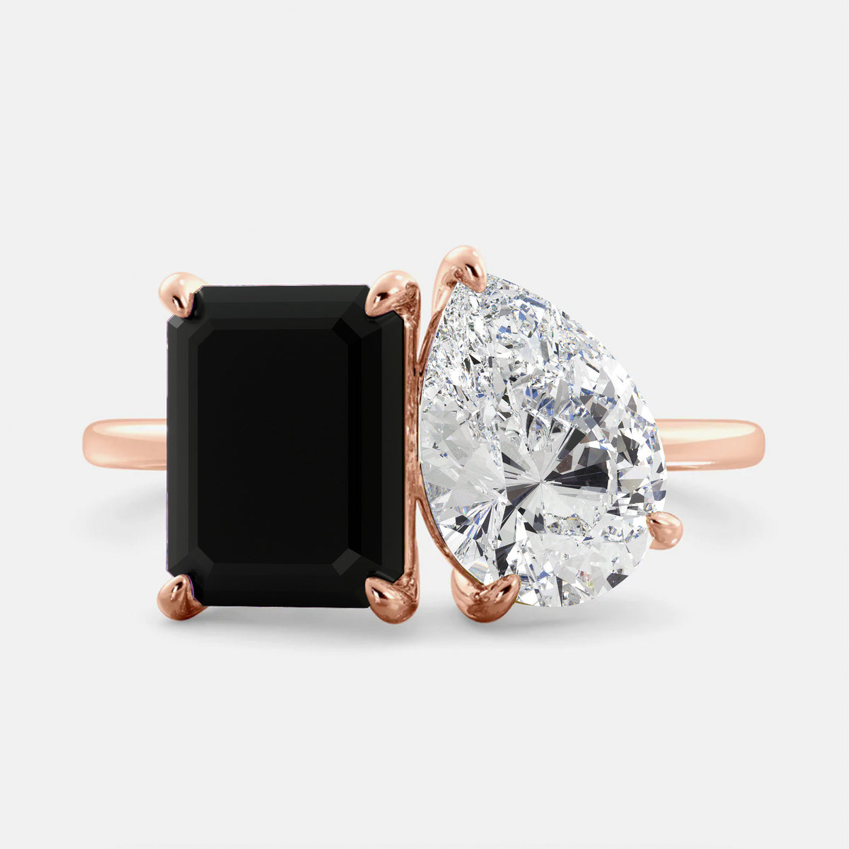 Onyx Toi et Moi Ring