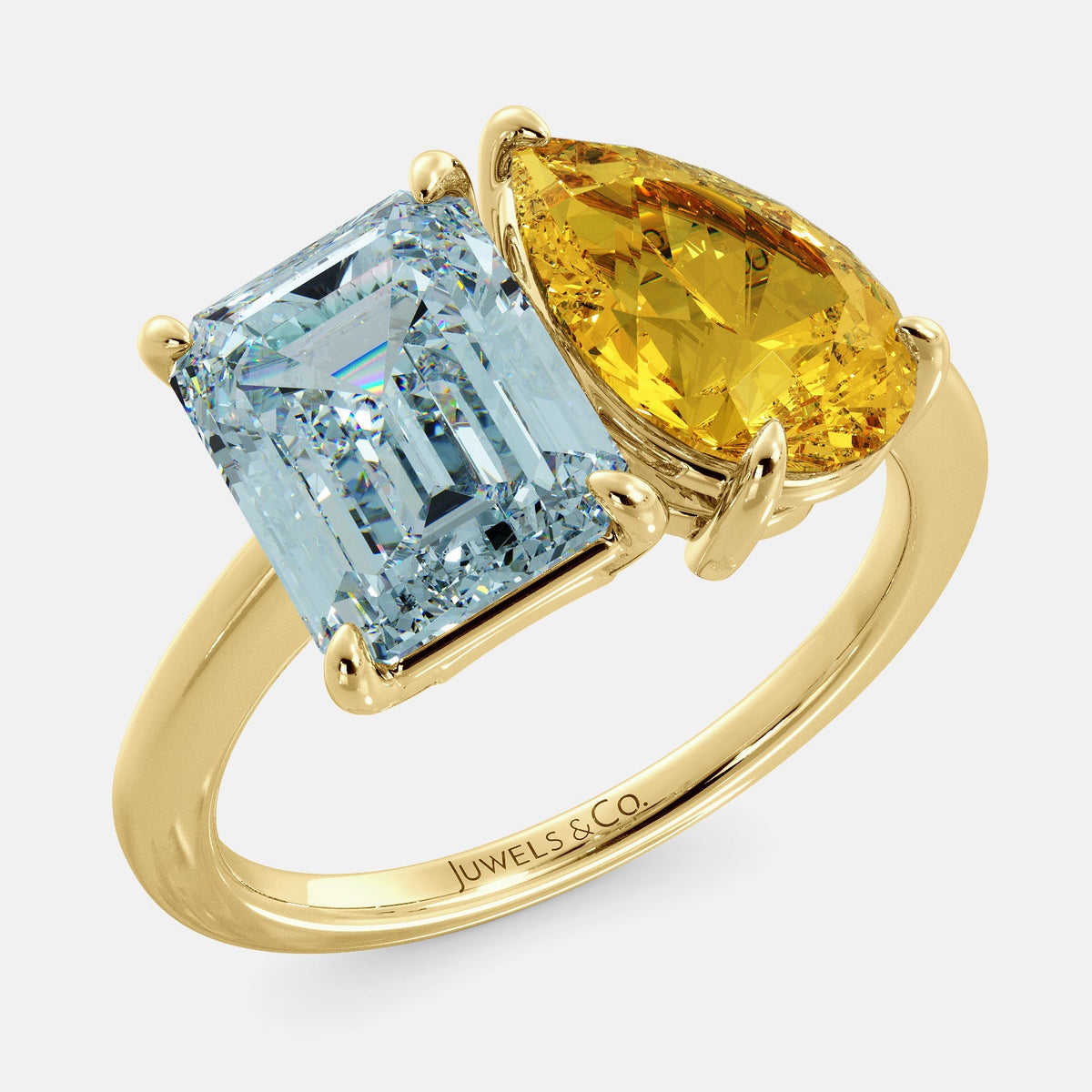 Gems en Vogue One-of-a-kind 6.28ctw Pearshaped Citrine & London Blue T