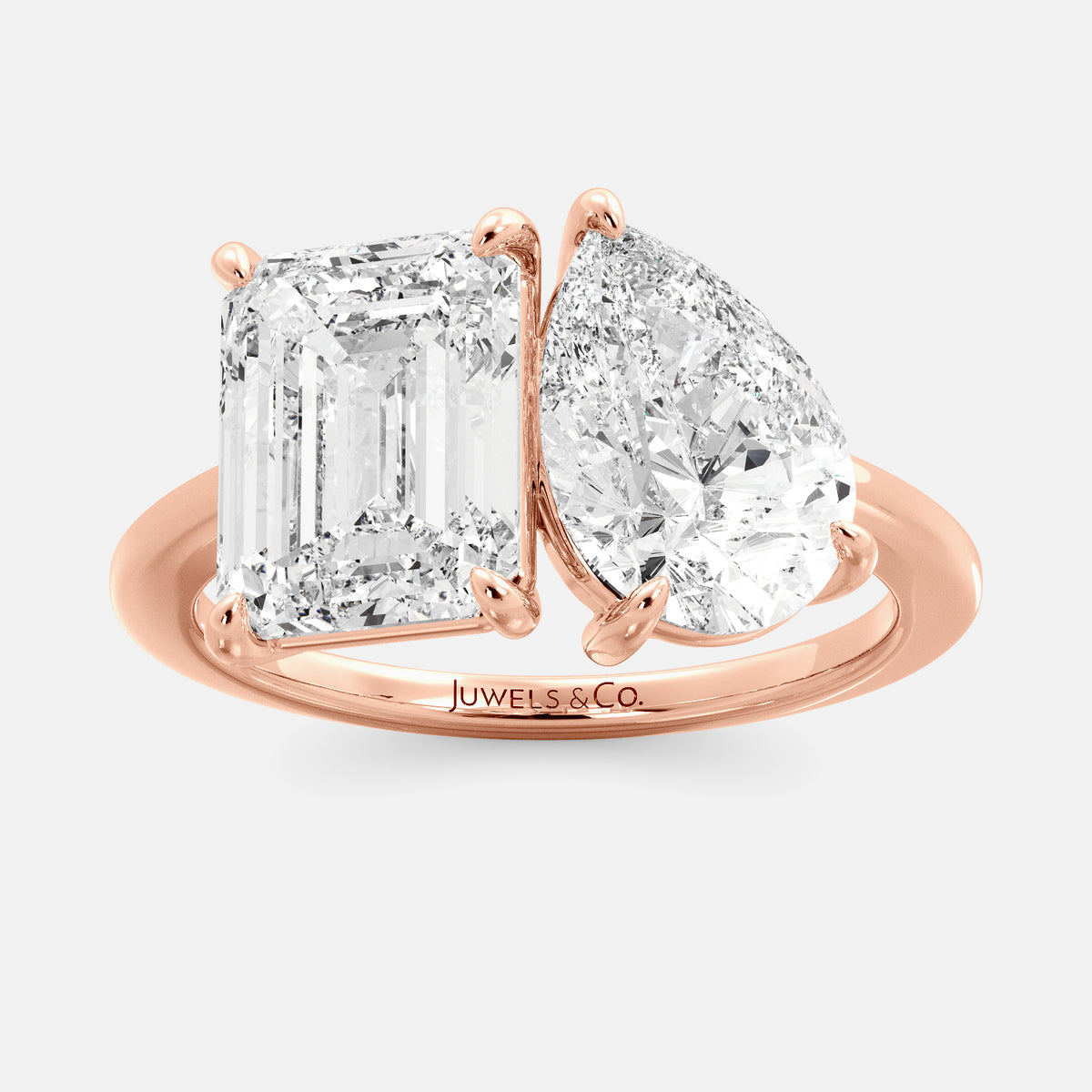 Rose Toi-et-Moi Two Stone Diamond Ring